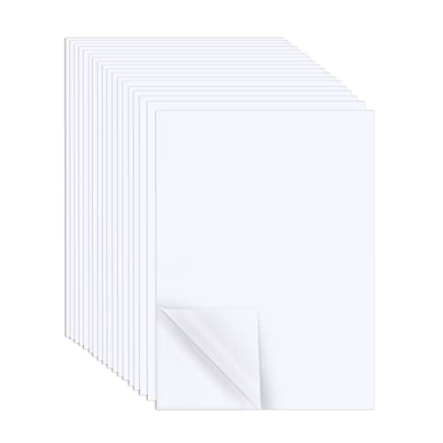 AIEX 18 STÜCKE 29 x 21 cm A4-Format Weißes Doppelseitiges Band, Klebefolien Weiße Klebefolien Starkes Klebeband Klebepapier Zum Basteln von Karten von AIEX
