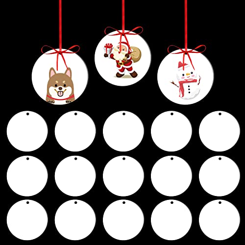 AIEX 18 Stück Runde Sublimations Anhänger mit Roten Schnüren, Personalisierte MDF Sublimations Rohlinge Ornament Dekorative Anhänger für Bastelarbeiten Halloween Weihnachten Heimwerkerbedarf AIEX 18 Stück Runde Sublimations Anhänger mit Roten Schnüren, Personalisierte MDF Sublimations Rohlinge Ornament Dekorative Anhänger für Bastelarbeiten Halloween Weihnachten Heimwerkerbedarf von AIEX