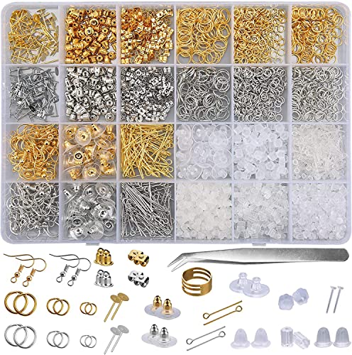 AIEX 2374-teiliges Set zur Herstellung von Ohrringen - Gold - Ear Piercing Kit von AIEX