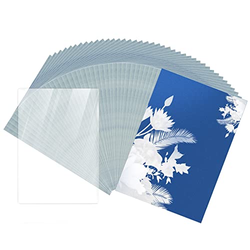 AIEX 30 Stück Sun Print Paper, Cyanotypie Papier A5 Lichtempfindlich Solar Zeichenpapier mit Transparenter Acrylfolie für DIY Kunsthandwerk (14,8 x 21 cm/ 5,8 x 8,3 Zoll) von AIEX