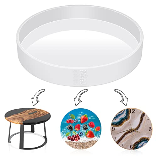 AIEX 35cm Runde Harzformen Ilikon, Große Silikonformen für Epoxidharz Epoxidharz Tisch Formen für River Coffee Desk Tischuhrform Charcuterie Board DIY Art Home Decoration AIEX 35cm Runde Harzformen Ilikon, Große Silikonformen für Epoxidharz Epoxidharz Tisch Formen für River Coffee Desk Tischuhrform Charcuterie Board DIY Art Home Decoration von AIEX