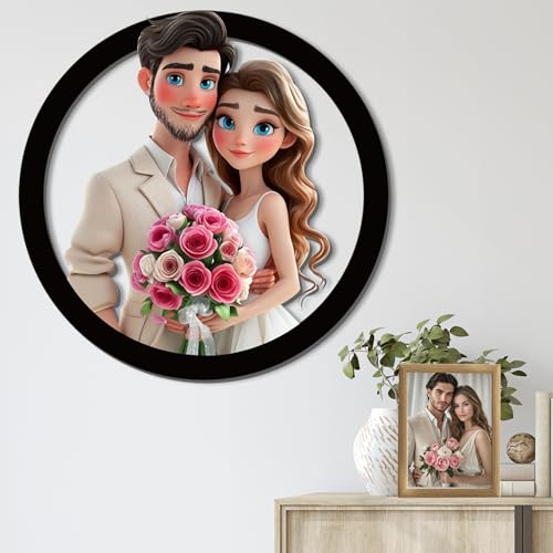 AIFLM Personalisierte 3D Cartoon Stil Foto Holz Fotorahmen Zeichen Personalisierte Familie Foto 3D Cartoon Portrait Karikatur Bilderrahmen Hochzeitstag Weihnachtspaar Wanddekoration Geschenk AIFLM Personalisierte 3D Cartoon Stil Foto Holz Fotorahmen Zeichen Personalisierte Familie Foto 3D Cartoon Portrait Karikatur Bilderrahmen Hochzeitstag Weihnachtspaar Wanddekoration Geschenk von AIFLM