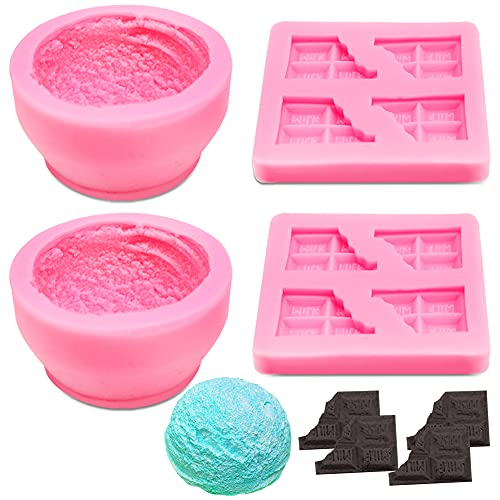 AIFUDA Form zur Kerzenherstellung, 2 Stück 3D-Eiskugel-Form und 2 Stück halbe Schokoladenform Seifenformen, für selbstgemachte Kerzen, Seife, Badekugeln, Bienenwachs, Kuchendekoration AIFUDA Form zur Kerzenherstellung, 2 Stück 3D-Eiskugel-Form und 2 Stück halbe Schokoladenform Seifenformen, für selbstgemachte Kerzen, Seife, Badekugeln, Bienenwachs, Kuchendekoration von AIFUDA