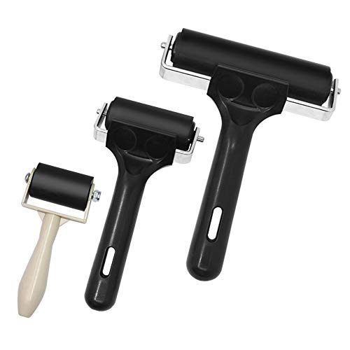 AIFUDA Gummiwalzen, Kleberwalze für Tintenfarbblock, Stempeln, Drucken, Kunsthandwerk und Tapeten (3,5 cm, 5,9 cm und 9,9 cm/1,37 Zoll, 2,36 Zoll und 3,93 Zoll) von AIFUDA