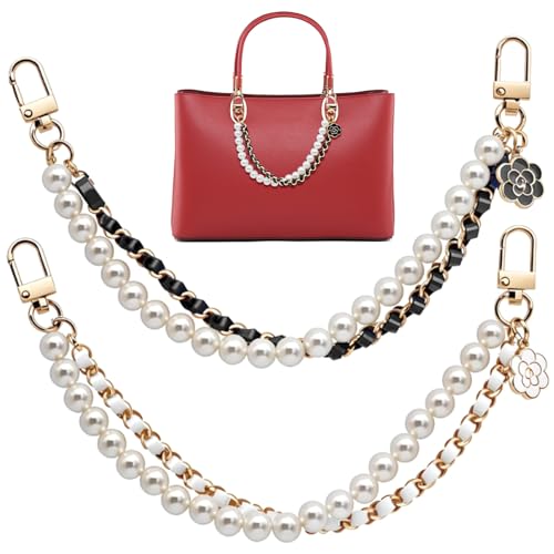 AIFUDA Handtaschen-Anhänger für Handtaschen, Perlen-Anhänger, Schwarz/Gold, Perlen, Handtaschenketten, Taschenanhänger für Damen, Handtaschen-Anhänger für Dekoration, Umhängetasche, Umhängetasche, 2 AIFUDA Handtaschen-Anhänger für Handtaschen, Perlen-Anhänger, Schwarz/Gold, Perlen, Handtaschenketten, Taschenanhänger für Damen, Handtaschen-Anhänger für Dekoration, Umhängetasche, Umhängetasche, 2 von AIFUDA