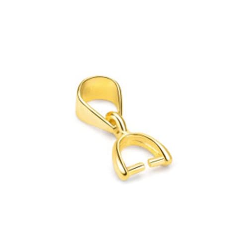 Anhängerschlaufe Ösen Anhänger Kettenverschluss Clip Schmuck DIY Zubehör Anhängerschlaufe Anhängerverbinder Klemmbügel für baumelnde Charms Anhängerbügel Klemmclipverbinder (100 Stück) von AIGOUT