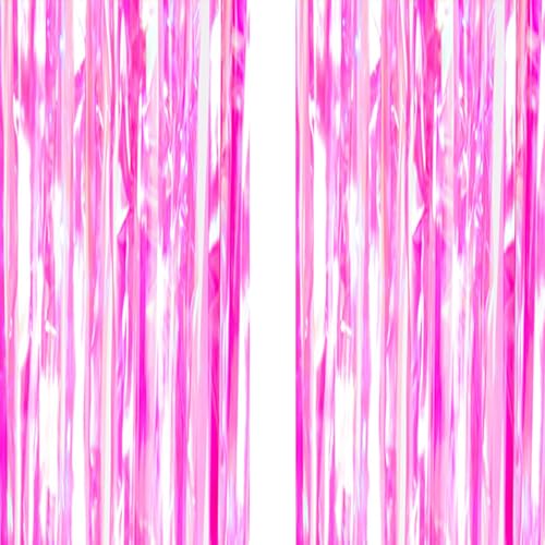 AILEXI Metallic-Lametta-Vorhänge, schimmernd, Luftschlangen, Vorhang, Tür, Fenster, Dekoration für Partyzubehör, transparent, Rosa, 2 Stück AILEXI Metallic-Lametta-Vorhänge, schimmernd, Luftschlangen, Vorhang, Tür, Fenster, Dekoration für Partyzubehör, transparent, Rosa, 2 Stück von AILEXI