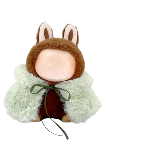 2025 Labubu-Kleidung für Puppe (ohne Puppe), handgefertigtes Häkelset für 17 cm große Puppe, Kleidung für Labubu, hochwertiges Labubu-Outfit mit Zubehör, stilvolle Labubu-Kleidung für Puppe, Weiß 2 von AILIKIWE