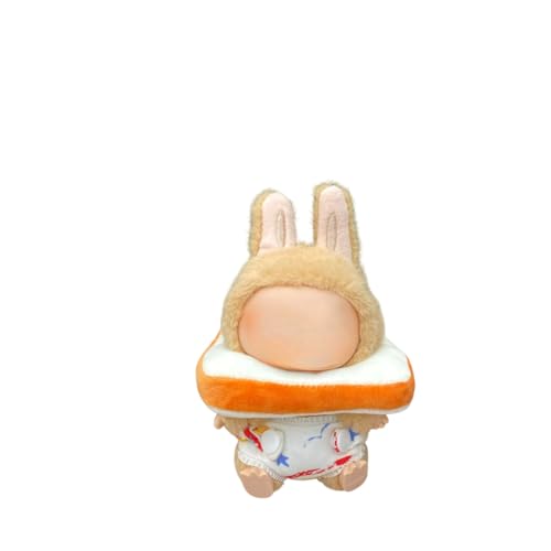2025 Labubu-Kleidung für Puppen (ohne Puppe), handgefertigtes Häkelset für 17 cm große Puppe, Kleidung für Labubu, hochwertiges Labubu-Outfit mit Zubehör, stilvolle Labubu-Kleidung für Puppe (gelb) von AILIKIWE