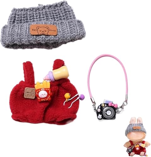 6,7 Zoll Plüsch Puppenkleidung für Labubu,Labubu Puppenkleidung,Handgemachte gehäkelte Puppenkleidung,Elegante Kleidung für Labubu-Puppen (keine Puppe) (BIANCO3) von AILIKIWE