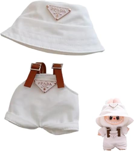 6,7 Zoll Plüsch Puppenkleidung für Labubu,Labubu Puppenkleidung,Handgemachte gehäkelte Puppenkleidung,Elegante Kleidung für Labubu-Puppen (keine Puppe) (Weiß) von AILIKIWE