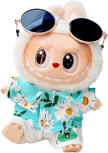 Kleidung für 6,7 Zoll Plüschpuppen für Labubu,Labubu Puppenkleidung,Handgemachte gehäkelte Puppenkleidung,Elegante Kleidung für Labubu-Puppen (keine Puppe) (BLU1) von AILIKIWE