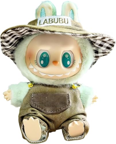 Kleidung für 6,7 Zoll Plüschpuppen für Labubu,Labubu Puppenkleidung,Handgemachte gehäkelte Puppenkleidung,Elegante Kleidung für Labubu-Puppen (keine Puppe) (BLU4) von AILIKIWE