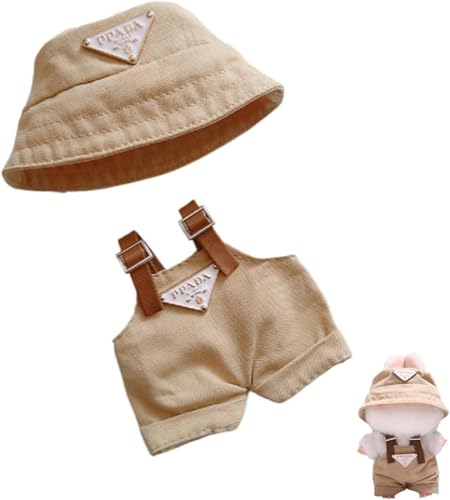 Kleidung für 6,7 Zoll Plüschpuppen für Labubu,Labubu Puppenkleidung,Handgemachte gehäkelte Puppenkleidung,Elegante Kleidung für Labubu-Puppen (keine Puppe) (ROSA1) von AILIKIWE