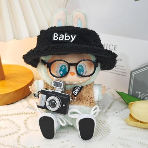 Kleidung für 6,7 Zoll Plüschpuppen für Labubu,Labubu Puppenkleidung,Handgemachte gehäkelte Puppenkleidung,Elegante Kleidung für Labubu-Puppen (keine Puppe) (ROSA2) von AILIKIWE