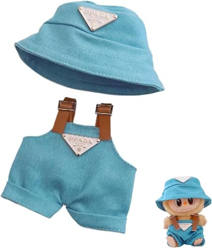 Kleidung für 6,7-Zoll-Plüschpuppen für Labubu,Labubu Puppenkleidung,Handgemachte gehäkelte Puppenkleidung,Elegante Kleidung für Labubu-Puppen (keine Puppe) (ROSA5) von AILIKIWE