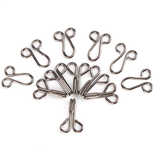 AILOOCEDI Pelzmantel-Haken, 10 Stück Nähverschlüsse für Unterwäsche, Pullover mit Glatter Oberfläche, Flach und Elegant für Mäntel (Befestigen Sie den schwarzen Kragenhaken mit 2,8) von AILOOCEDI