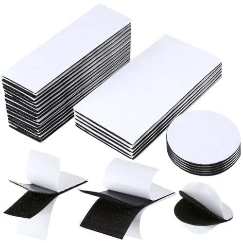 25 Paare Klettband Selbstklebend Extra Stark, Schwarz Klettverschluss Selbstklebend, Klettband Beidseitig Statt Bohren, Doppelseitiges Klettband für Wände, Boden, Gläser, Plastik 25 Paare Klettband Selbstklebend Extra Stark, Schwarz Klettverschluss Selbstklebend, Klettband Beidseitig Statt Bohren, Doppelseitiges Klettband für Wände, Boden, Gläser, Plastik von AILUYA