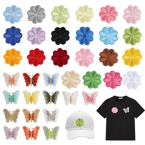 36 Stück Patches zum Aufbügeln, Bestickte Flicken zum Aufbügeln Kinder, Bügelflicken Blumen Schmetterling, Bügelbilder für Textilien, Aufbügel Patches für Jeans, Jacken, Hüte 36 Stück Patches zum Aufbügeln, Bestickte Flicken zum Aufbügeln Kinder, Bügelflicken Blumen Schmetterling, Bügelbilder für Textilien, Aufbügel Patches für Jeans, Jacken, Hüte von AILUYA