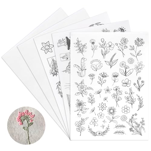 5 Stück Stickvorlagen Wasserlöslich, 3 Stück Stickvliesmit Muster und 2 Stück Leere Stickvorlagen, Stickvlies Wasserlöslich Selbstklebend,Stickvlies Wasserlöslich für Taschen, Hüte, DIY-Stickschablone 5 Stück Stickvorlagen Wasserlöslich, 3 Stück Stickvliesmit Muster und 2 Stück Leere Stickvorlagen, Stickvlies Wasserlöslich Selbstklebend,Stickvlies Wasserlöslich für Taschen, Hüte, DIY-Stickschablone von AILUYA