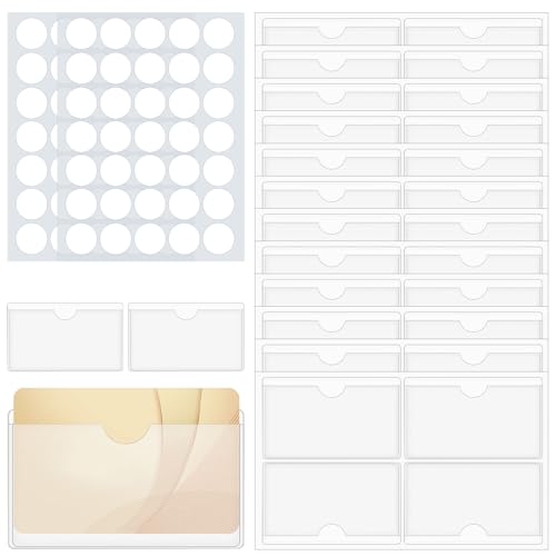 50 stück Etikettenhalter Selbstklebend, 10 X 6 cm Visitenkartentaschen Selbstklebend, Transparent Scheckkartenhülle Wasserfest Visitenkartenhüllen, Visitenkartenhalter für Zuhause Büro Schule 50 stück Etikettenhalter Selbstklebend, 10 X 6 cm Visitenkartentaschen Selbstklebend, Transparent Scheckkartenhülle Wasserfest Visitenkartenhüllen, Visitenkartenhalter für Zuhause Büro Schule von AILUYA