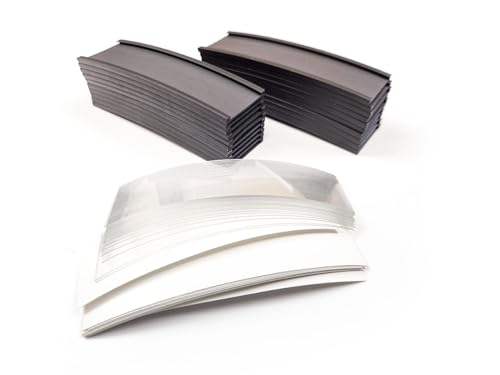 20 x Magnetische Etikettenhalter, vorgeschnitten, 20 x 60 mm, flexibler Magnet mit Schlitzen zum Einführen von Papier mit Schutzfolie, zum Markieren von Regalen. von AIMAN GZ