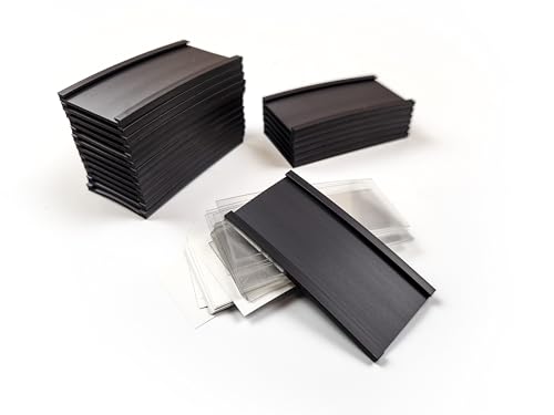 20 x Magnetische Etikettenhalter, vorgeschnitten, 30 x 60 mm, flexibler Magnet mit Schlitzen zum Einschieben des Papiers mit Schutzfolie, zum Markieren von Regalen. von AIMAN GZ