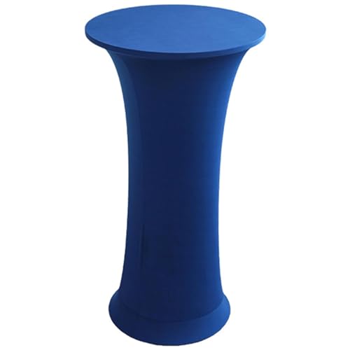 AIMENJOY Stehtisch Hussen Stehtische Spandex Stretch Tischdecke, Für Tische Mit Rundem Boden Tische Mit Runder Fußplatte Runder Bistrotisch Stehtisch (Blue Royal,80cm-1PC) von AIMENJOY
