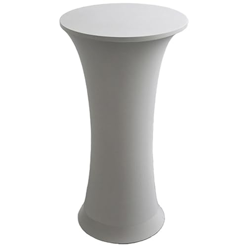 Stehtisch Hussen Stehtische Spandex Stretch Tischdecke, Für Tische Mit Rundem Boden Tische Mit Runder Fußplatte Runder Bistrotisch Stehtisch (Grey,60cm-1PC) von AIMENJOY