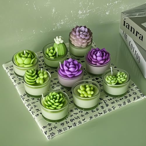 AIMLOT 12 Stück Sukkulenten Kaktus Pflanze Blume Kerze Formen Epoxidharz Wachs Form Silikon Kerze Seife Herstellung Formen Ornamente Dekoration AIMLOT 12 Stück Sukkulenten Kaktus Pflanze Blume Kerze Formen Epoxidharz Wachs Form Silikon Kerze Seife Herstellung Formen Ornamente Dekoration von AIMLOT