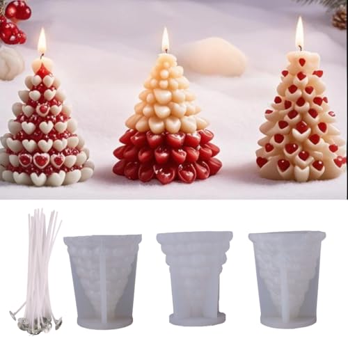 AIMLOT 3 Stück 3D-Weihnachtsbaum-Form mit Tannenzapfen, Silikon, Kerze, Seife, Epoxidharz, Wachs, Silikonformen, Weihnachtsbaumform für Kerzenherstellung, Seife, Handwerk, Kuchen, Schokoladenform AIMLOT 3 Stück 3D-Weihnachtsbaum-Form mit Tannenzapfen, Silikon, Kerze, Seife, Epoxidharz, Wachs, Silikonformen, Weihnachtsbaumform für Kerzenherstellung, Seife, Handwerk, Kuchen, Schokoladenform von AIMLOT