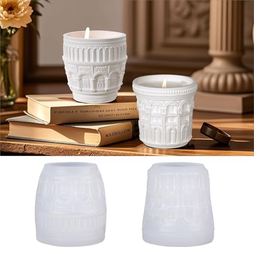 AIMLOT Silikonformen-Set für Kerzengläser, 2 Größen, Kerzengefäße mit Deckel, Behälterformen, Kerzenhalter, runde Topfformen für die Herstellung von UV-Epoxid-Pflaster, Beton, Aufbewahrungsbox AIMLOT Silikonformen-Set für Kerzengläser, 2 Größen, Kerzengefäße mit Deckel, Behälterformen, Kerzenhalter, runde Topfformen für die Herstellung von UV-Epoxid-Pflaster, Beton, Aufbewahrungsbox von AIMLOT
