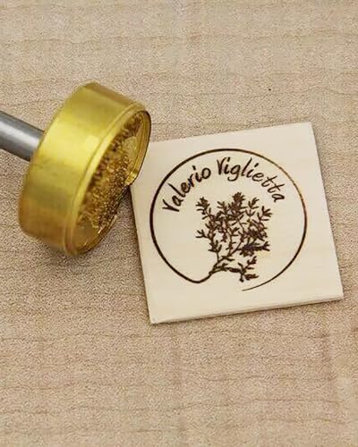 AIMOADO Branding Eisen Custom Logo Design Holz Brennen Stempel Branding Eisen Kit für Holz Leder Branding (2,5 x 2,5 cm) von AIMOADO