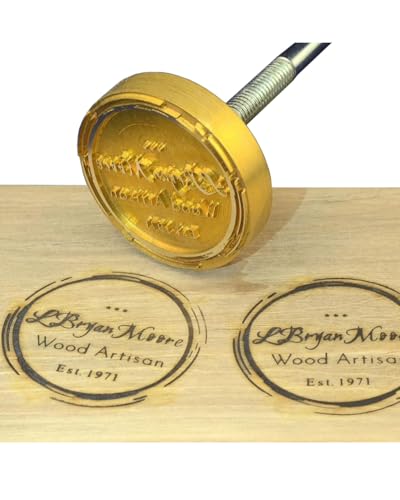 Benutzerdefinierte Business Logo Holz Branding Eisen, benutzerdefinierte Holz Brennen Stempel für Holzarbeiter,Personalisierte Hitzestempel für Holzbearbeitung (2,5 "x2,5 ") von AIMOADO