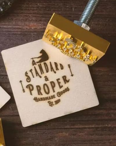 Branding Eisen Benutzerdefinierte Metall Branding Eisen für Holz Branding Eisen Stempel für Holz Fleisch Papier Kunststoff (5,1 x 5,1 cm) von AIMOADO