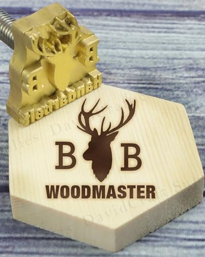 Branding-Eisen für Holz mit Heißstempel, personalisiertes Brandeisen für Holzbearbeitung, handgefertigt von Design (5,1 x 5,1 cm) von AIMOADO