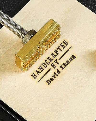 AIMOADO Brandeisen für Holz, personalisierbar, brennendes Hitzestempel, Logo-Design inklusive Griff, handgefertigt (3,8 x 3,8 cm) von AIMOADO