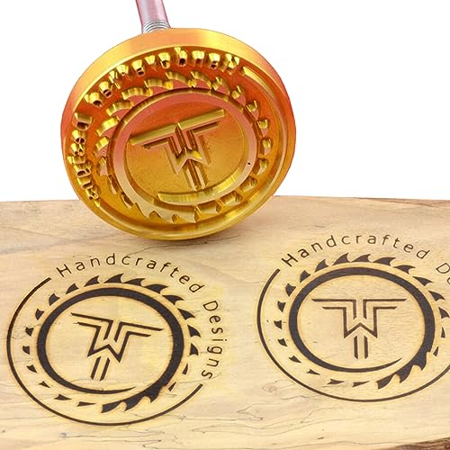 Custom Branding Eisen für Holz Personalisierte Logo Branding Eisen Marke Stempel Making Kit Einschließlich Der Griff für Holzbearbeitung Handgefertigt von Design (2,5 x 2,5 cm) von AIMOADO