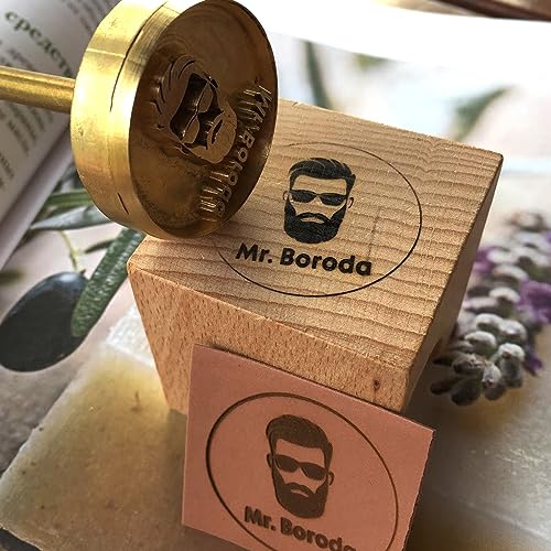 Kundenspezifisches Branding-Eisen für Holz, langlebiger Branding-Hitzestempel für Holz, Leder, handgefertigt von Design (5,1 x 5,1 cm) von AIMOADO