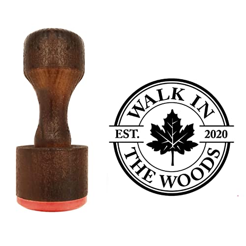 Personalisierter Holz-Gummistempel Custom Holzstempel für Business Logo (Holz, 5,1 cm) von AIMOADO