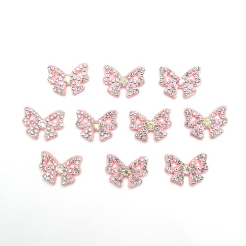 10 x Schleifen-Aufnäher mit Kunstdiamanten, nicht klebend, für Hüte, Taschen, Schuhe, Dekoration 10 x Schleifen-Aufnäher mit Kunstdiamanten, nicht klebend, für Hüte, Taschen, Schuhe, Dekoration von AIMPLANACT