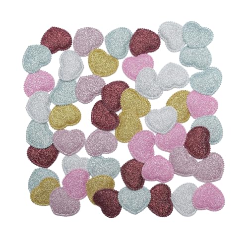 50 Stück Süßigkeitenfarben, feiner Glitzer, Liebe, keine Rückseite, selbstklebende Flicken für Taschen, Kleidung, Hüte, Schuhe, Heimdekoration 50 Stück Süßigkeitenfarben, feiner Glitzer, Liebe, keine Rückseite, selbstklebende Flicken für Taschen, Kleidung, Hüte, Schuhe, Heimdekoration von AIMPLANACT