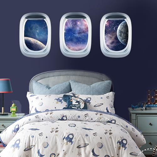 AINIUNIU 3D Planet Wandtattoo,Astronaut Wandtattoo für Kinderzimmer, 3 Stück Planet Wandtattoo ABadewanne Wandtatto, Rechteckige Ozean- und Sternenhimmelaufklebe, Sterne AINIUNIU 3D Planet Wandtattoo,Astronaut Wandtattoo für Kinderzimmer, 3 Stück Planet Wandtattoo ABadewanne Wandtatto, Rechteckige Ozean- und Sternenhimmelaufklebe, Sterne von AINIUNIU