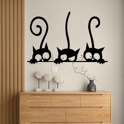 AINIUNIU 4er Set Schwarze Katze Wandaufkleber, Kätzchen Wandaufkleber Stickers, Katze Fenstersticker Abziehbilder, für Wohnzimmer, Schlafzimmer, Kinderzimmer, Badezimmer Dekorative Aufkleber AINIUNIU 4er Set Schwarze Katze Wandaufkleber, Kätzchen Wandaufkleber Stickers, Katze Fenstersticker Abziehbilder, für Wohnzimmer, Schlafzimmer, Kinderzimmer, Badezimmer Dekorative Aufkleber von AINIUNIU