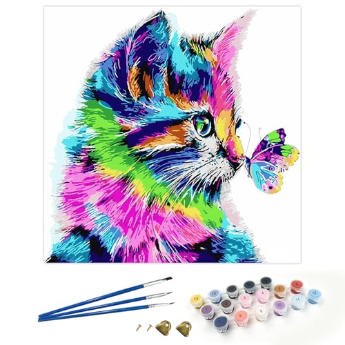AINIUNIU Malen Nach Zahlen für Erwachsene und Kinder, DIY Handgemalt Ölgemälde Kit für Kinder Anfänger und Erwachsene, Digitales Ölgemälde Set Mit 3-Pinseln und Acrylfarbe, 40X40CM, Ohne Rahmen von AINIUNIU