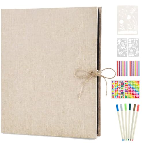 AIOR Fotoalbum zum Selbstgestalten, Schwarze Seiten Fotoalben Scrapbook Album zum Einkleben, Leinen Fotobuch Hochzeit Gästebuch, Valentinstag Geburtstag Jahrestag Geschenk Frauen Männer, Weiß AIOR Fotoalbum zum Selbstgestalten, Schwarze Seiten Fotoalben Scrapbook Album zum Einkleben, Leinen Fotobuch Hochzeit Gästebuch, Valentinstag Geburtstag Jahrestag Geschenk Frauen Männer, Weiß von AIOR