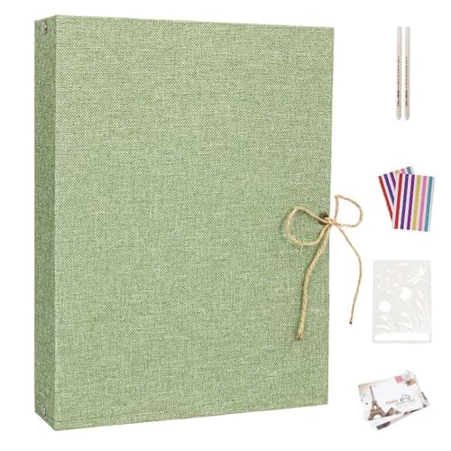 Fotoalbum zum Selbstgestalten, AIOR Schwarze Seiten Fotoalben Scrapbook Groß zum Einkleben, Leinen Nachfüllbar Fotobuch Gästebuch Stammbuch, Geburtstag Jahrestag Geschenk, Grün Fotoalbum zum Selbstgestalten, AIOR Schwarze Seiten Fotoalben Scrapbook Groß zum Einkleben, Leinen Nachfüllbar Fotobuch Gästebuch Stammbuch, Geburtstag Jahrestag Geschenk, Grün von AIOR