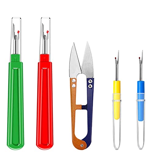 4 Stück Nahttrenner,Saumtrenner Seam Ripper Set mit Schutzkappe,Groß/Klein Nähen Nahtauftrenner Kommt mit Trimmschere für Nähte 4 Stück Nahttrenner,Saumtrenner Seam Ripper Set mit Schutzkappe,Groß/Klein Nähen Nahtauftrenner Kommt mit Trimmschere für Nähte von AIOUNIYA