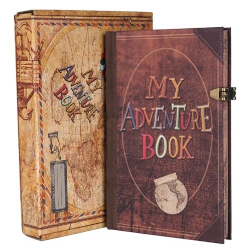 Our Adventure Book - Travel Journal for Women, 160 Pages Scrapbook Travelers Notebook Diary, Hardcover Photo Album, 3D Embossed Scrapbook Journal Memory Book, Gift Set for Couples (Lock Set 2) von AIPASA