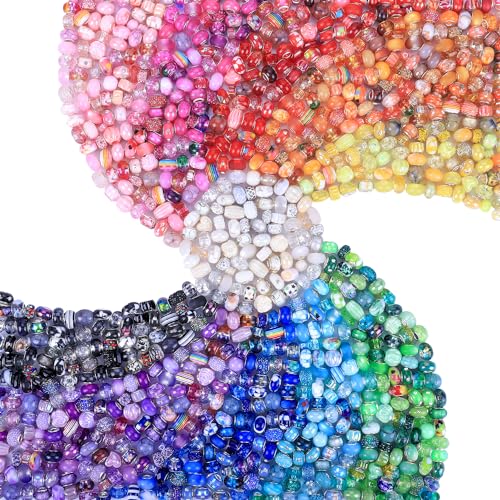AIPRIDY 260 Stück europäische Glasperlen, Strass, Lampwork-Perlen für Schmuckherstellung, mit großem Loch, Abstandshalter, Perlen für Bastelarbeiten, Ohrringe, Armbänder, Halsketten (25 Stile) von AIPRIDY